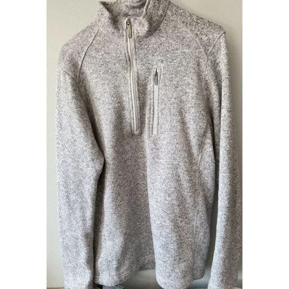 Woolrich Sweater Gray Mock Quarter Zip Pullover Outdoors Men Size M Casual - Picture 2 of 8